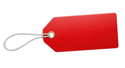 A red blank price tag isolated. featuring tag, price, label. This image is ideal for use in various financial contexts.