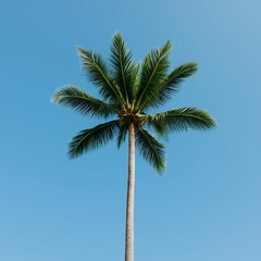 Minimalist Tropical Nature Elements on Clean Backgrounds