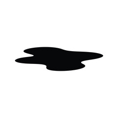 Abstract black blob shape on a white background