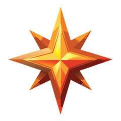 Fototapeta premium Fantasy star with glowing orange and yellow gradients, a warm and inviting celestial design.
