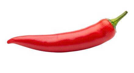 A vibrant red chili pepper isolated on white. featuring chili, pepper, red. This image is ideal for use in various financial contexts.