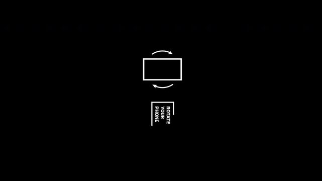animation rotate your phone, Smart phone rotate black background, Phone flip sign, Phone Rotation animation.