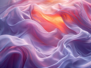 Obraz premium Organic gradient shape, slowing liquid forms, ethereal soft morphing geometry