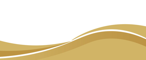 Vector gold line background curve element with white space for text and message design, overlapping layers, vector © fathor