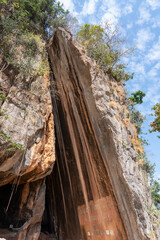 Limestone karst rock, a place for making wishes on Ko Khao Phing Kan island or James Bond Island in...