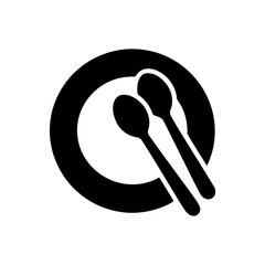 Plate with Spoon Icon: Ideal for Cafeteria, Catering & Meal Services