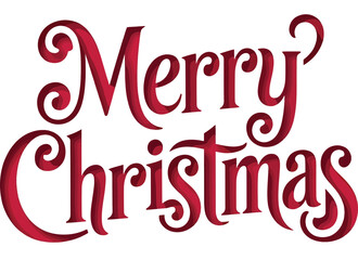 Elegant merry christmas lettering with joyful holiday typography and festive design elements
