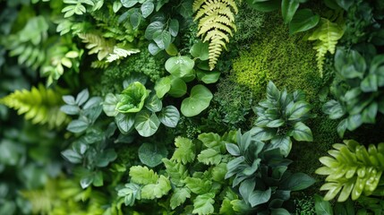 Lush green wall of foliage