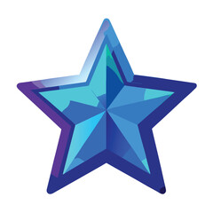 Obraz premium Glowing blue star with a soft gradient center, representing calm and serenity.