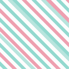 vector candy-stripe pattern with diagonal forty-five degree stripes in duotone turquoise and magenta