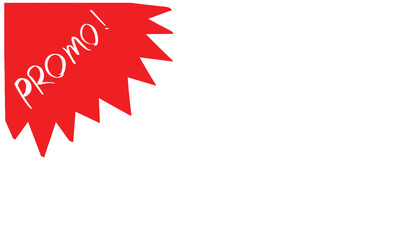 Promo red banner poster sticker marketing business advertisement discount offer promotion label design price promo sale store retail shopping event promo clearance tags event promotion promo buy sell 