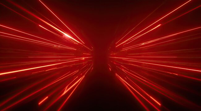 Red light streaks radiating from a central point