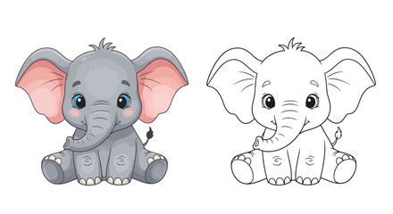 Obraz premium Adorable Baby Deer Character with Big Expressive Eyes: Two Styles