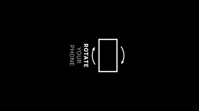 4K video rotate of animation your phone black background