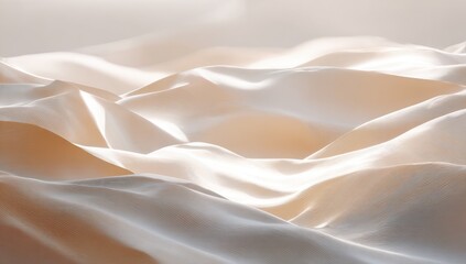 Soft, flowing fabric in pale beige