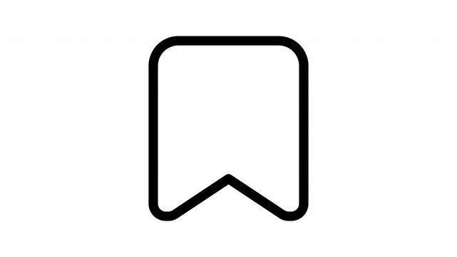 Bookmark icon animation with star reveal