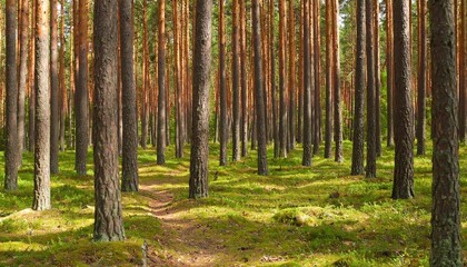 Fototapeta premium Pine forest path