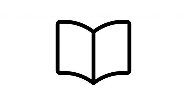 Open book page flip animation