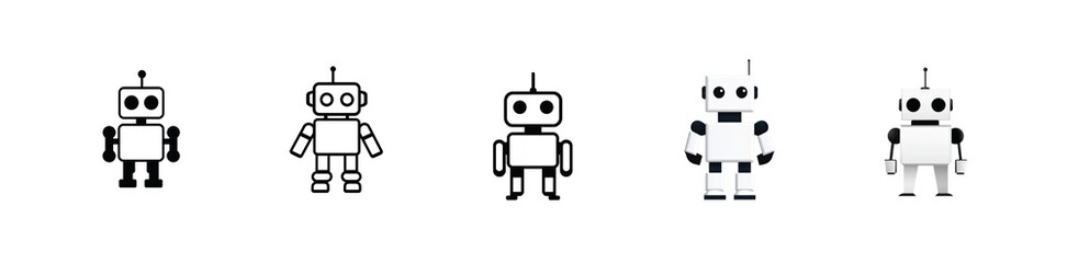 Evolution of simple robot design: from outline to fully colored robot illustration