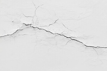White wall with extensive cracks