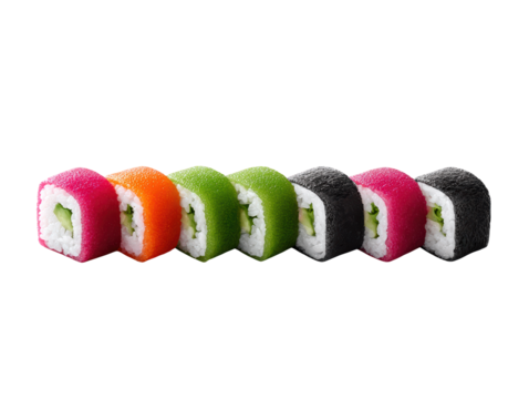 Delectable row of freshly baked sui rolls on a dark, enticing background delicious