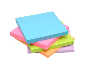 colorful sticky notes  isolated on white background