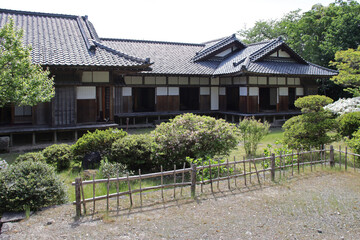 samurai's house (aizu bukeyashiki) in aizuwakamatsu in japan 