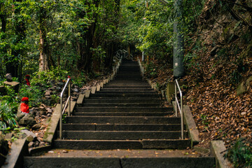 Obraz premium shikoku, JAPAN - may 2 2025 Iyadani Temple No. 71 in the Shikoku Pilgrimage