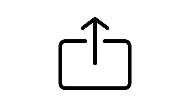 Export arrow rise and return animation