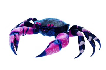 A Colorful crab with abstract design under sea with fantasy themes