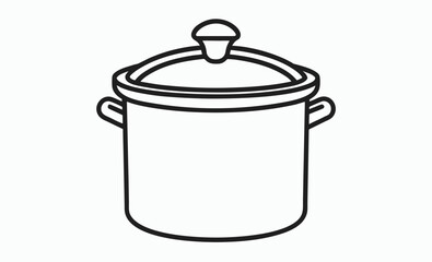 Cooking pot silhouette, kitchenware vector icon, cookware black illustration, vector pot icon silhouette illustration