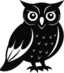 Owl Watching from Above ,Perched Silhouette in Twilight