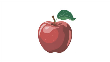 Realistic juicy red apple vector design for food and fruit themes