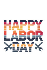 Obraz premium Stylish Typography T-Shirt Design for Labor Day USA