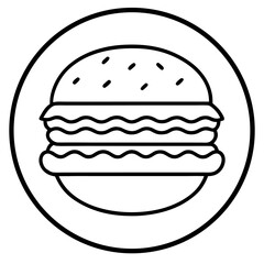 Simple three line hamburger menu icon in a clean modern line art style