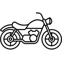 Fototapeta premium Minimalist motorcycle icon created with a single continuous stroke