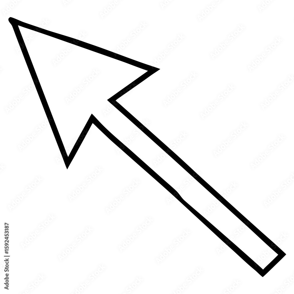 Poster simple single line pointing to the left in a clean vector design