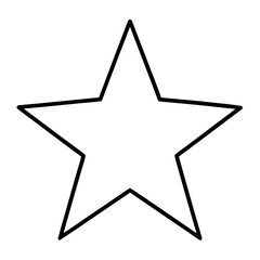 Simple star shape icon rendered with a single continuous stroke