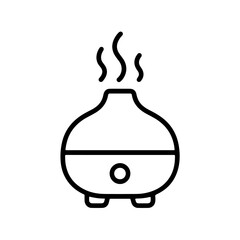 A sleek, minimalist essential oil diffuser releases fragrant vapor, promoting relaxation and well-being in a clean, modern aesthetic.