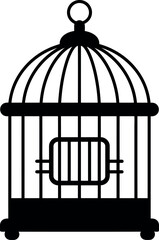 Black birdcage silhouette