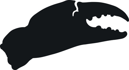 Black crab claw silhouette