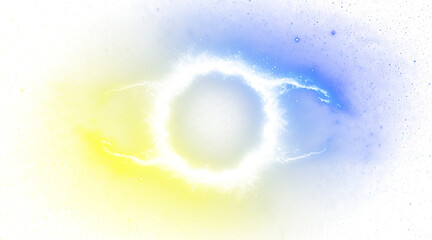 Cosmic energy burst creating a vibrant glowing portal Isolated on a transparent background