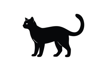 black cat silhouette vector icon