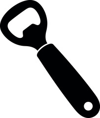 Black bottle opener icon