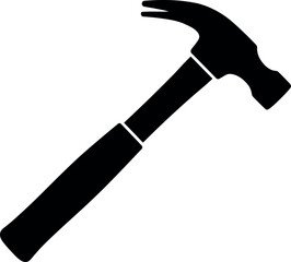 Black claw hammer silhouette icon