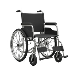 Fototapeta premium A close-up perspective of a modern wheelchair, designed for comfort and usability,Wheelchair: A high-quality studio rendering featuring a sleek and functional design