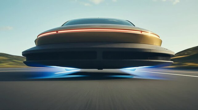 Close up hovercar propulsion system thrusters humming smooth float dont add any people  High-quality horizontal HD video footage 