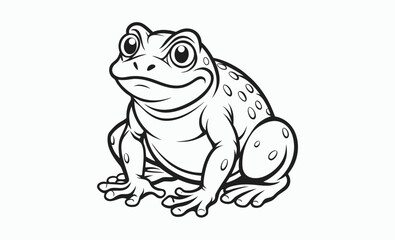  Toad silhouette vector, amphibian animal icon, frog family illustration, toad vector silhouette illustration 