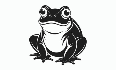  Toad silhouette vector, amphibian animal icon, frog family illustration, toad vector silhouette illustration 