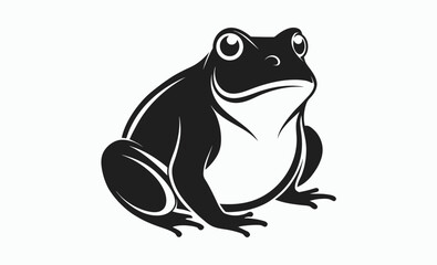  Toad silhouette vector, amphibian animal icon, frog family illustration, toad vector silhouette illustration 